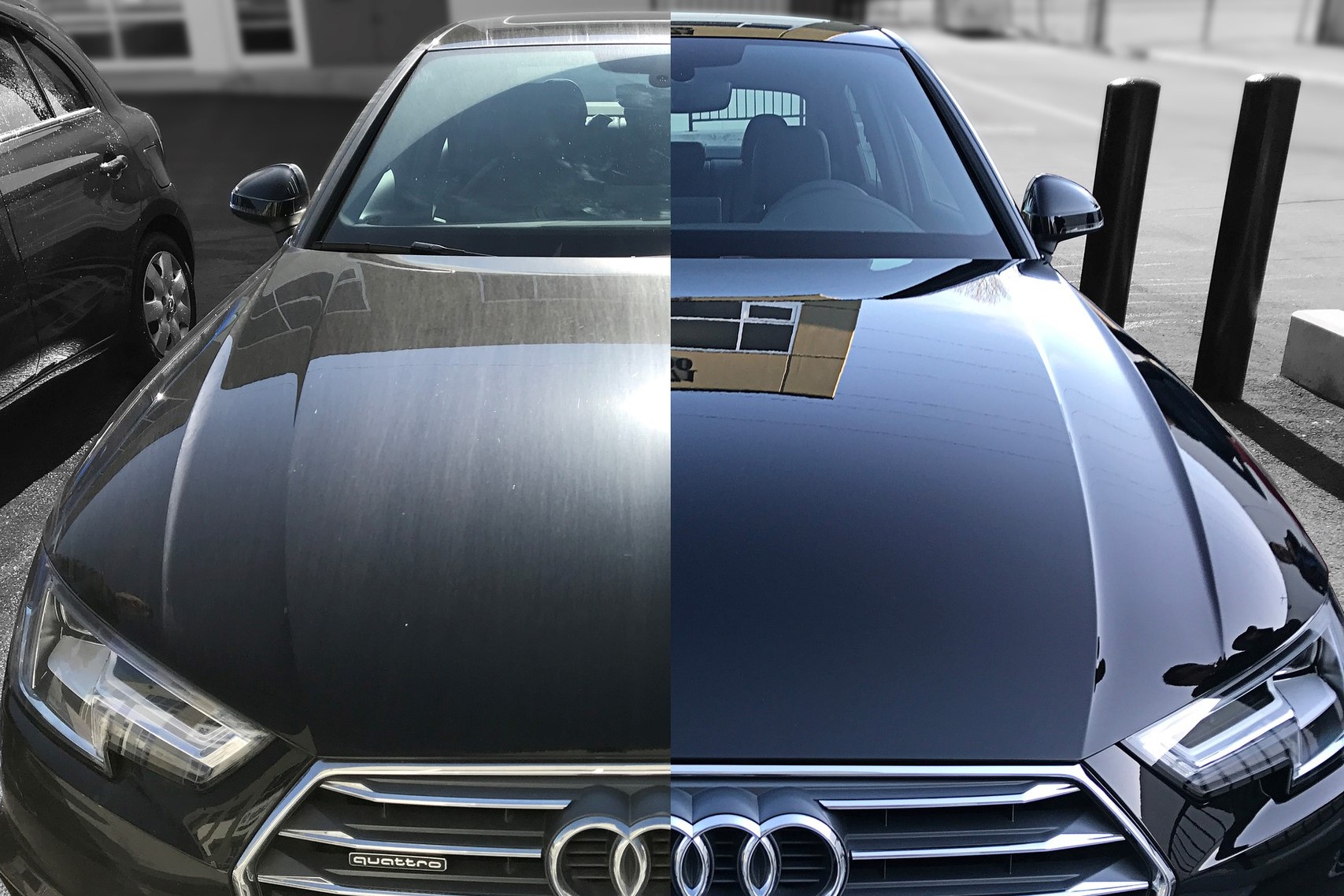 ceramic coating before and after on audi