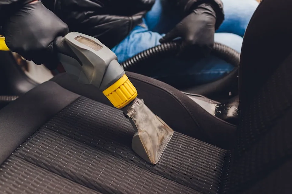 interior seat cleaning by a vacuum