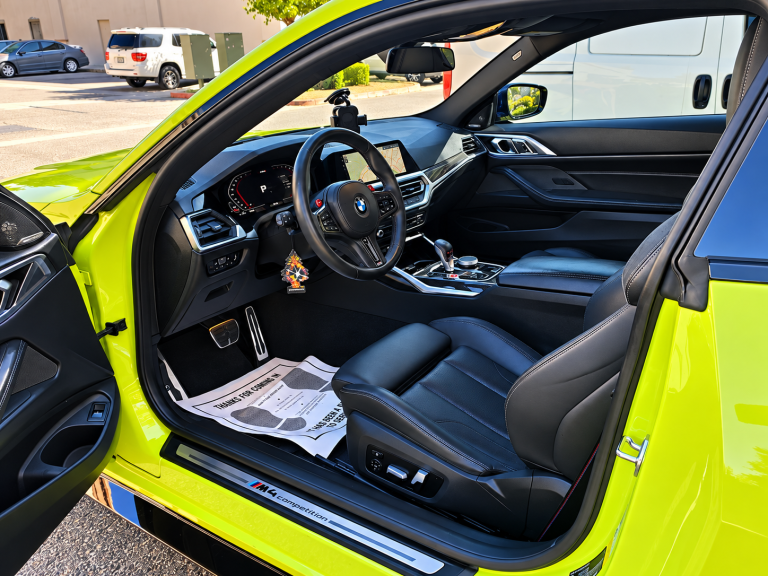 Lime Green BMW M4 Interior